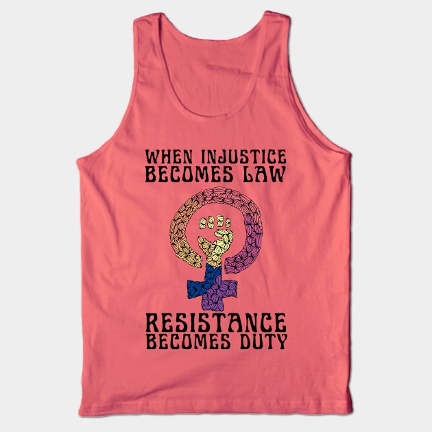 Resistance Is Our Duty Tank Top by Slightly Unhinged